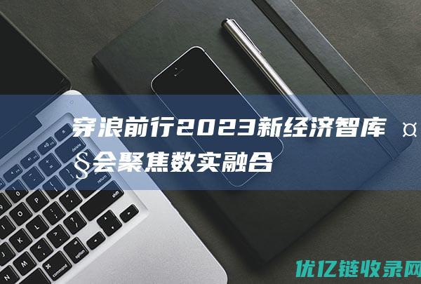 穿浪前行2023新经济智库大会聚焦“数实融合的第三次浪潮”