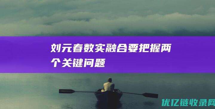 刘元春数实融合要把握两个关键问题