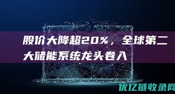 股价大降超20%，全球第二大储能系统龙头卷入电站诉讼