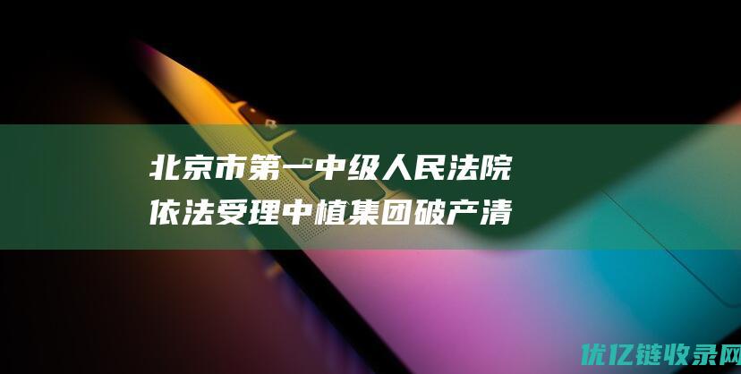 北京市第一中级人民法院依法受理中植集团破产清