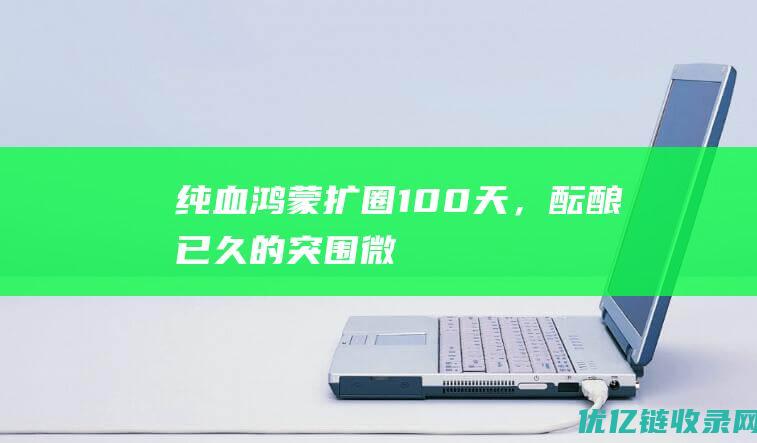 纯血鸿蒙「扩圈」100天，酝酿已久的突围|微软|安卓|余承东|小红书