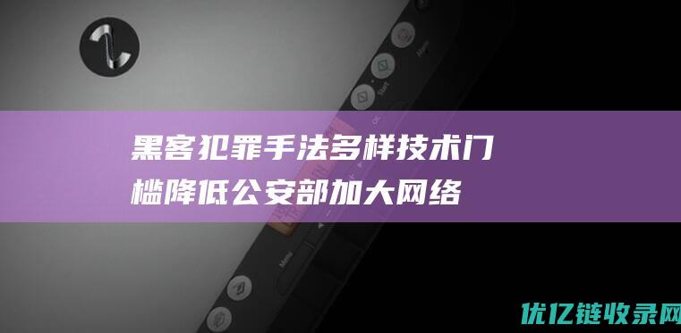 黑客犯罪手法多样技术门槛降低公安部加大网络